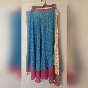 Blue Floral Patterned Fabric